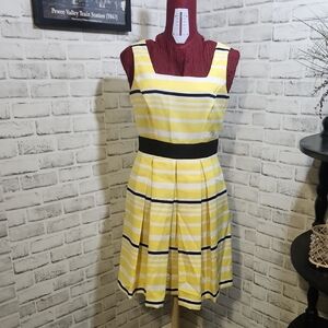 danny and nicole SZ 8 Yellow/Black Stripe Dress